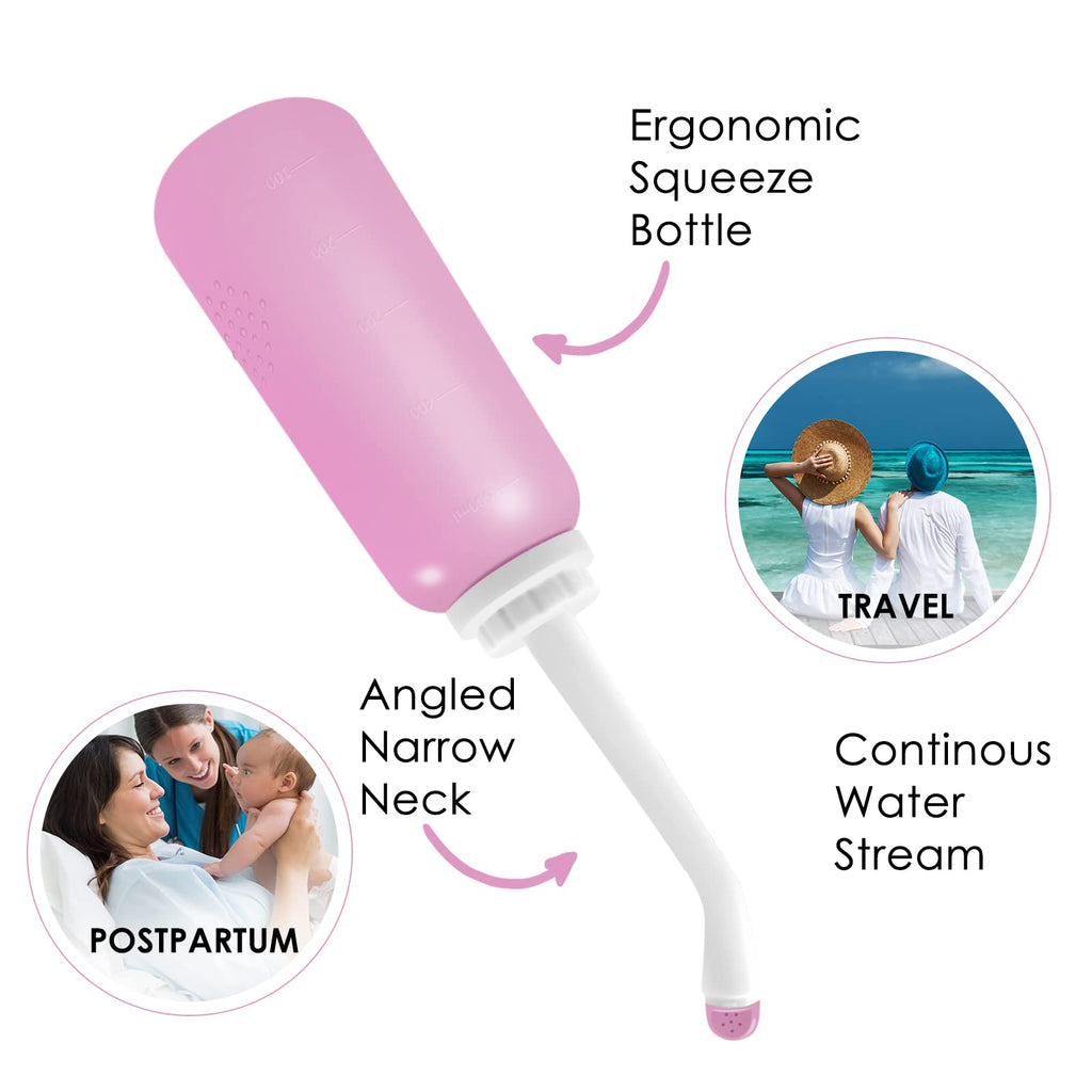 Portable Bidet 2 Pack, RUFCRIL 500ml Peri Bottle Postpartum, Boilable TPE