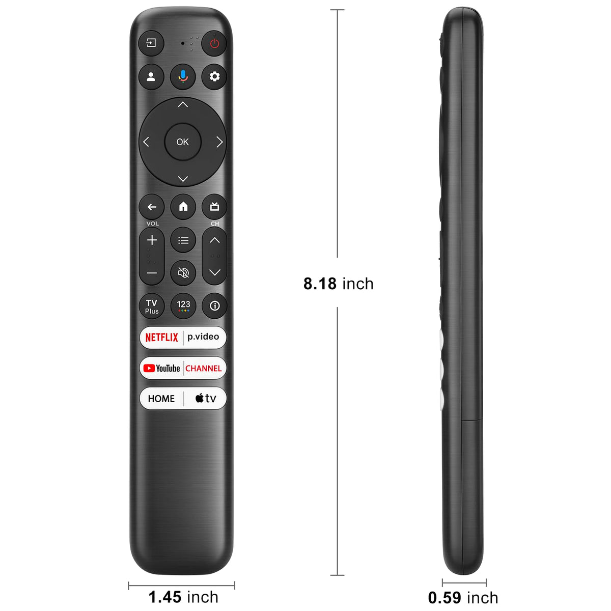 【2-Pack】 for Roku TV Remote,Replacement for TCL,ONN, Hisense Roku TVs