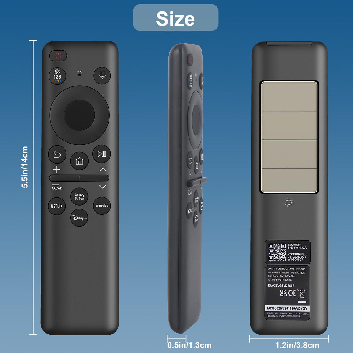 for Samsung-Smart-TV-Remote-Replacement, Universal for All Samsung TVs (BN59-01315A)