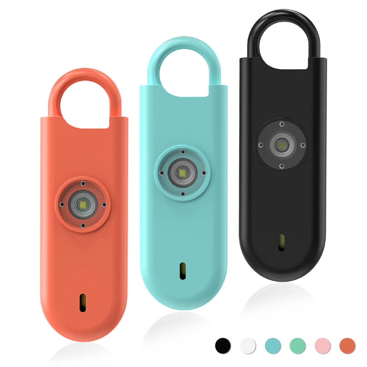 Fauxomor 140dB Personal Safety Alarm for Women 3pack Self Defense Keychain