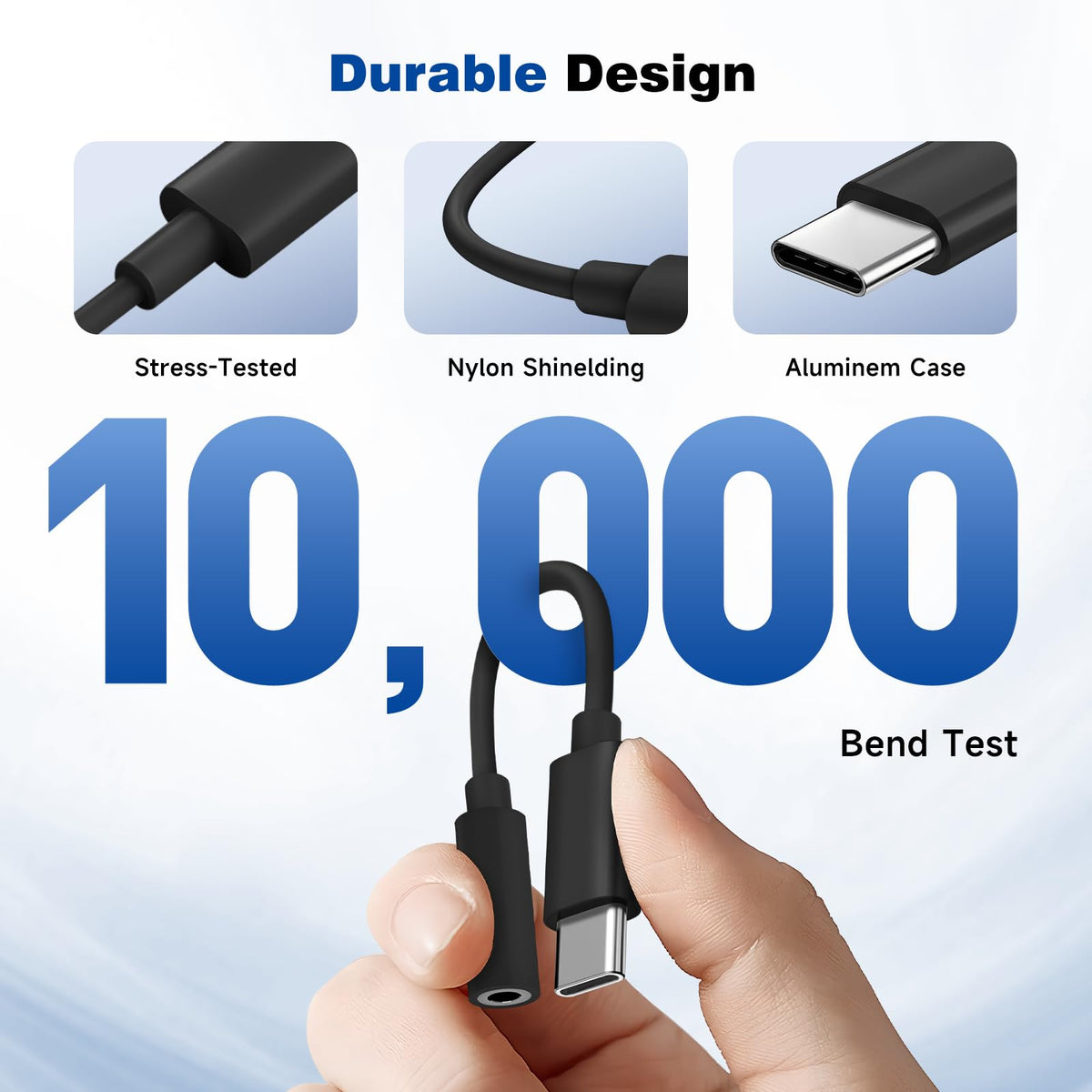 Htrenc USB C to 3.5mm Headphone Jack Adapter, 2 Pack