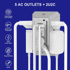 Multi Plug Wall Outlet Surge Protector with 6-Outlet & 4 USB Ports(2USB-C)
