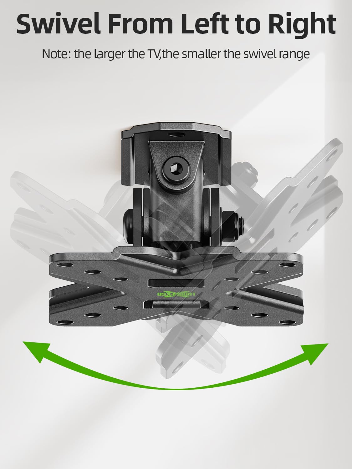 USX MOUNT UL Listed Full Motion TV Mount, Swivel Articulating Tilt TV Wall Mount for 26-65 Inch LED, 4K, Wall Mount Bracket with VESA 400x400mm Up to 77lbs, Perfect Center Design -XMM006-1