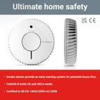 FireAngel FA6620 Optical, Battery Powered Fire/Smoke Alarms for Home