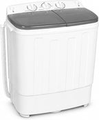 Superday Portable Washing Machine, 25.4lbs Mini Washing Machine and Spin Dryer Combo, Mini Twin Tub Laundry Machine for Camping, Apartments, Dorms, College Rooms, RV, Delicates, Grey