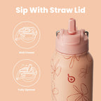 BOTTLE BOTTLE Stainless Steel Bottle with Straw and Pill Box