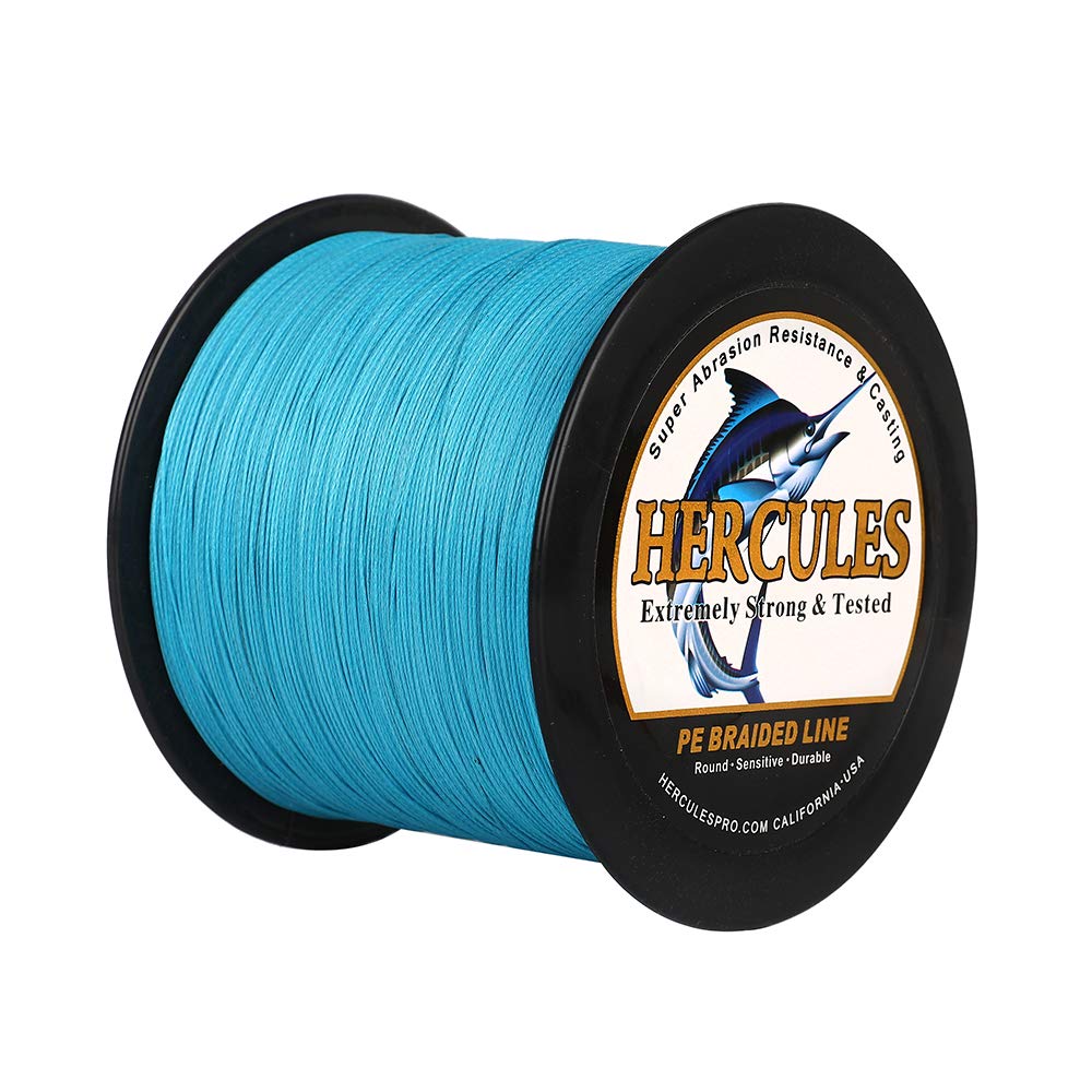 Hercules Braided Fishing Line 4 Strands 100m-2000m 6lb-100lb Super Strong PE Fishing Wire Multifilament Fishing Lines for Saltwater & Freshwater Fishing