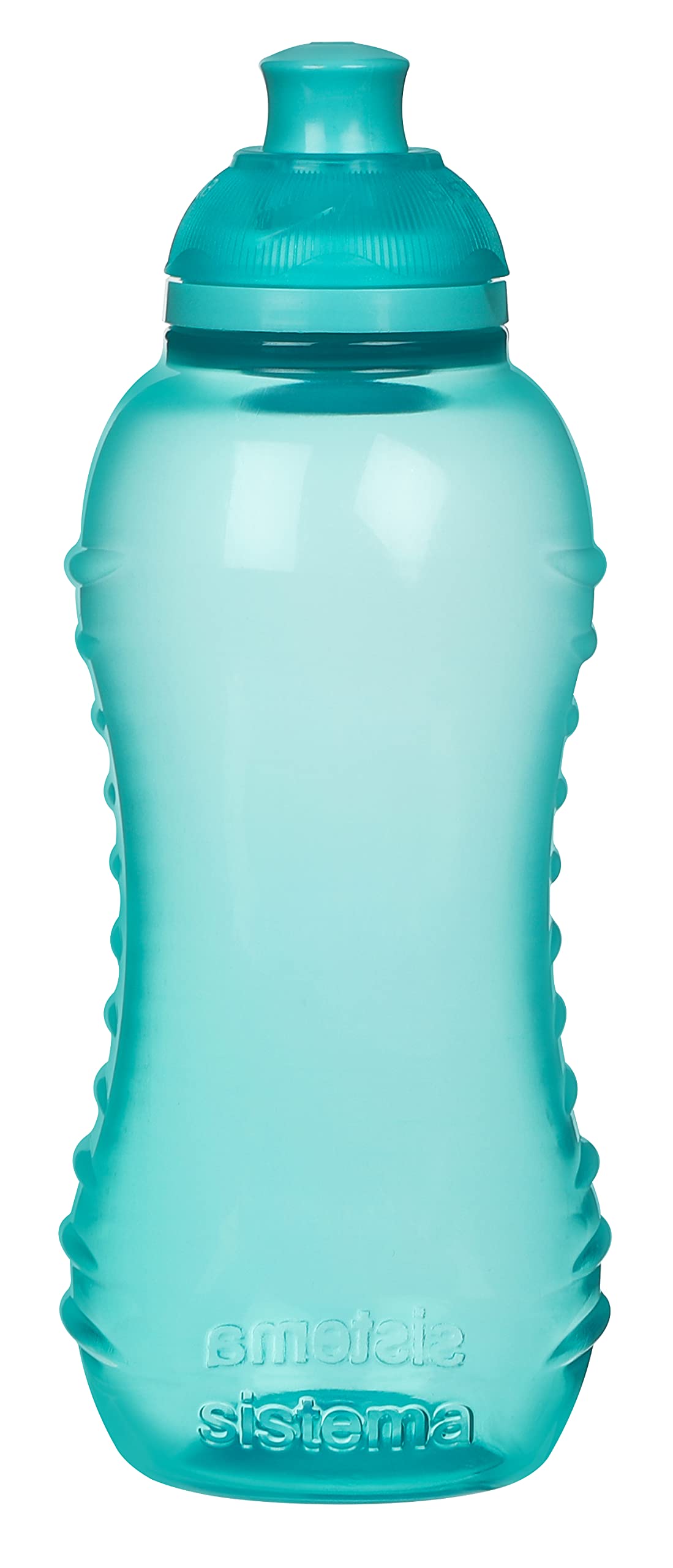 Sistema Squeeze Twist 'n' Sip Sports Water Bottles | 460 ml | Leakproof Kids Water Bottles | BPA-Free | Blue | 4 Count