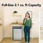 Whynter Upright Mini Freezer, 3.1 Cu Ft, Silver, CUF-301SS