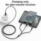 RAVIAD Multi Charger Cable 3 Packs 1.2M 3 in 1 Charging Cable Nylon Braided