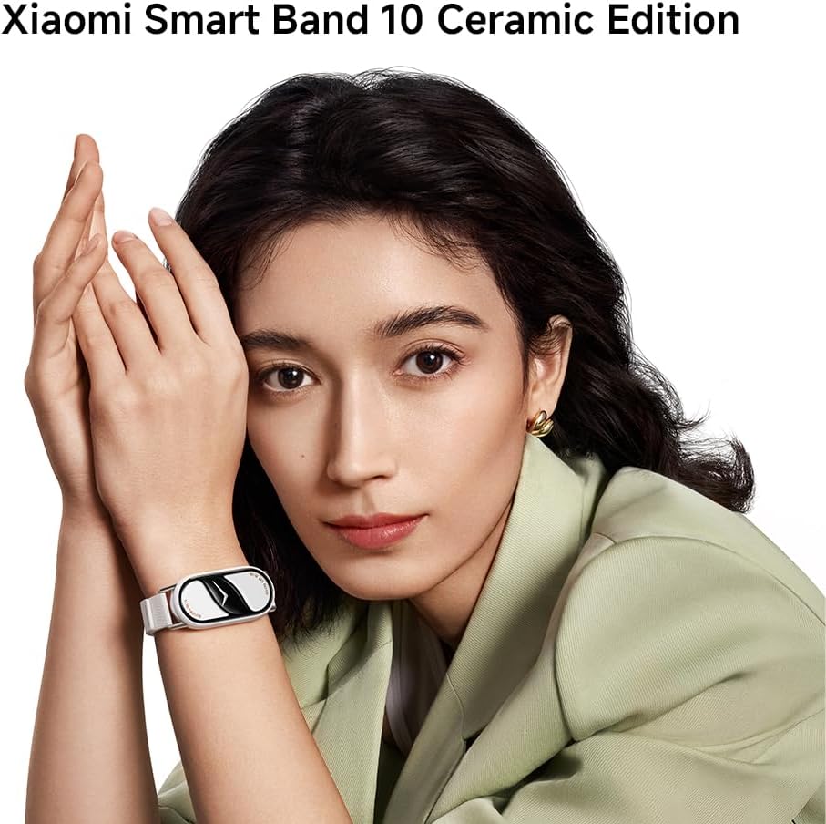 XIAOMI Smart Band 10, Fitness Tracker for Men Women, 21-day battery, White