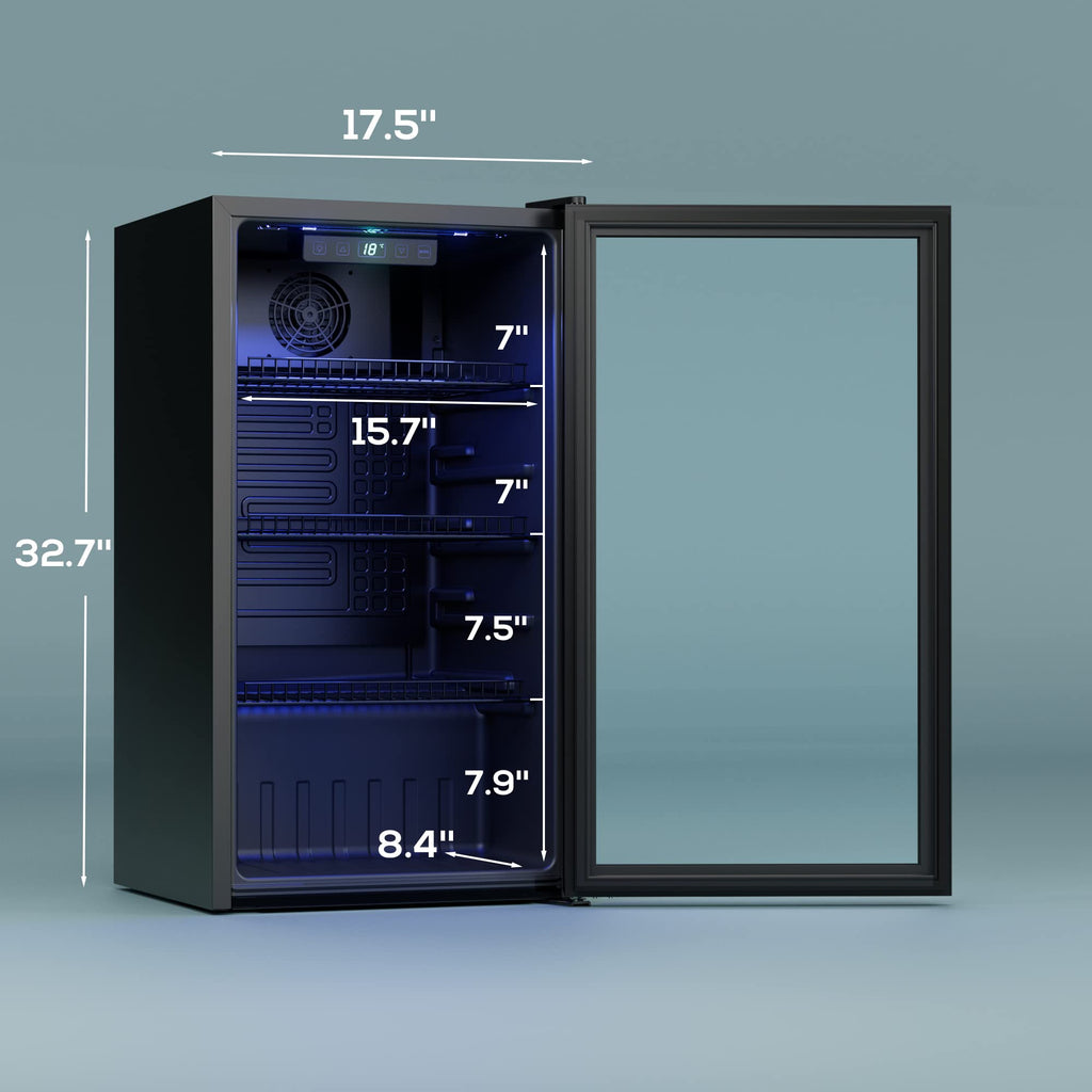 Beverage Refrigerator, 2.47 Cu.Ft Mini Fridge Beverage Cooler