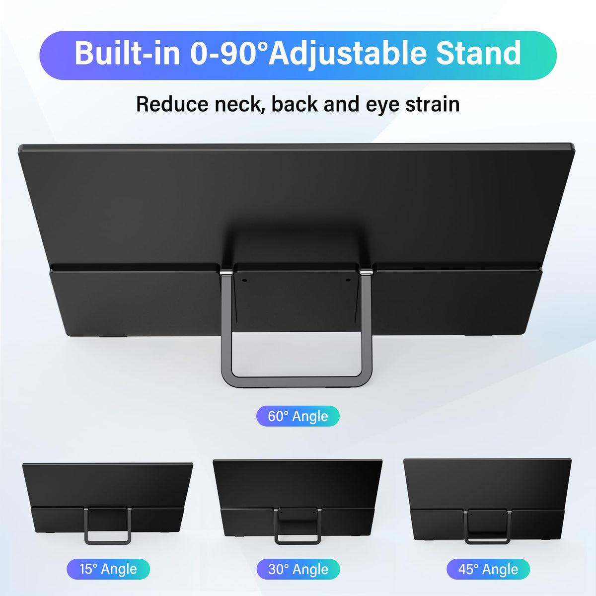 InnoView Portable Monitor, 15.6 Inch FHD 1080P HDMI USB C Second External Monitor for Laptop, Desktop, MacBook, Phones, Tablet, PS5/4, Xbox, Switch, Built-in Speaker with Protective Case