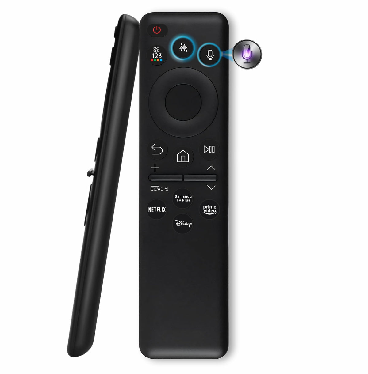SolarCell Replacement for Samsung TV Remote 2026-2019, Solar Powered, Fast Self-Charging Samsung Smart TV Remote Control, USB-C Rechargeable, Universal, Voice Search, Bluetooth, 2-Year Warranty