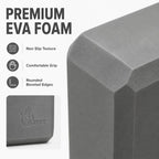 EXERZ Yoga Blocks 2pcs Gym Bricks -Comfortable Fitness Yoga Bricks, Anti-Slip, Lightweight and Travel Friendly Pilates Practice