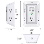 Surge Protector, QINLIANF 5 Outlet Extender with 4 USB Ports(2USB-C)