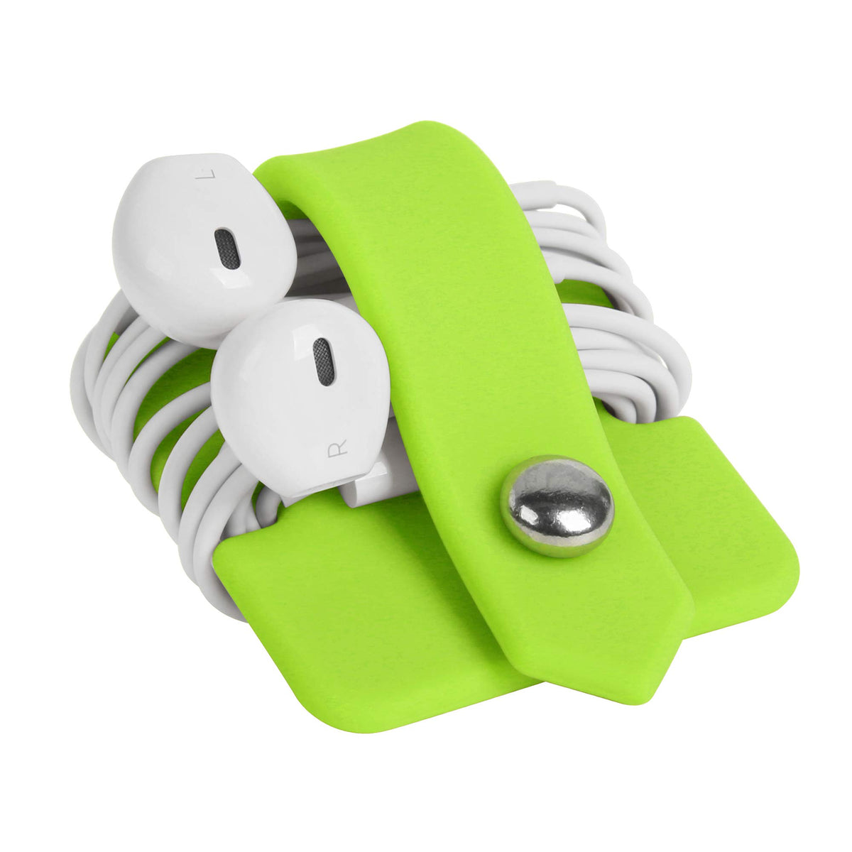Portable Electronic Device Cover Cord Organizer for Earphones, Yellow