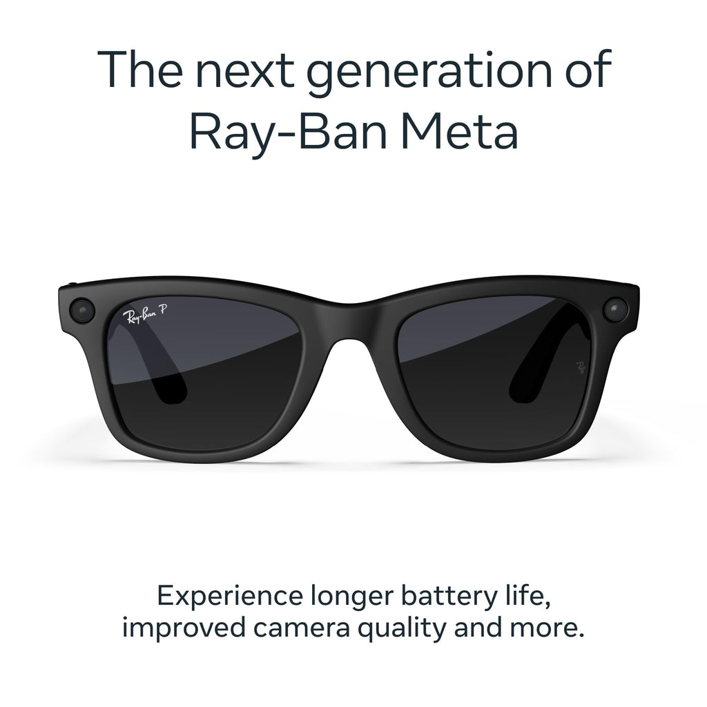 Ray-Ban Meta (Gen 2) Wayfarer, Matte Black, Clear lenses