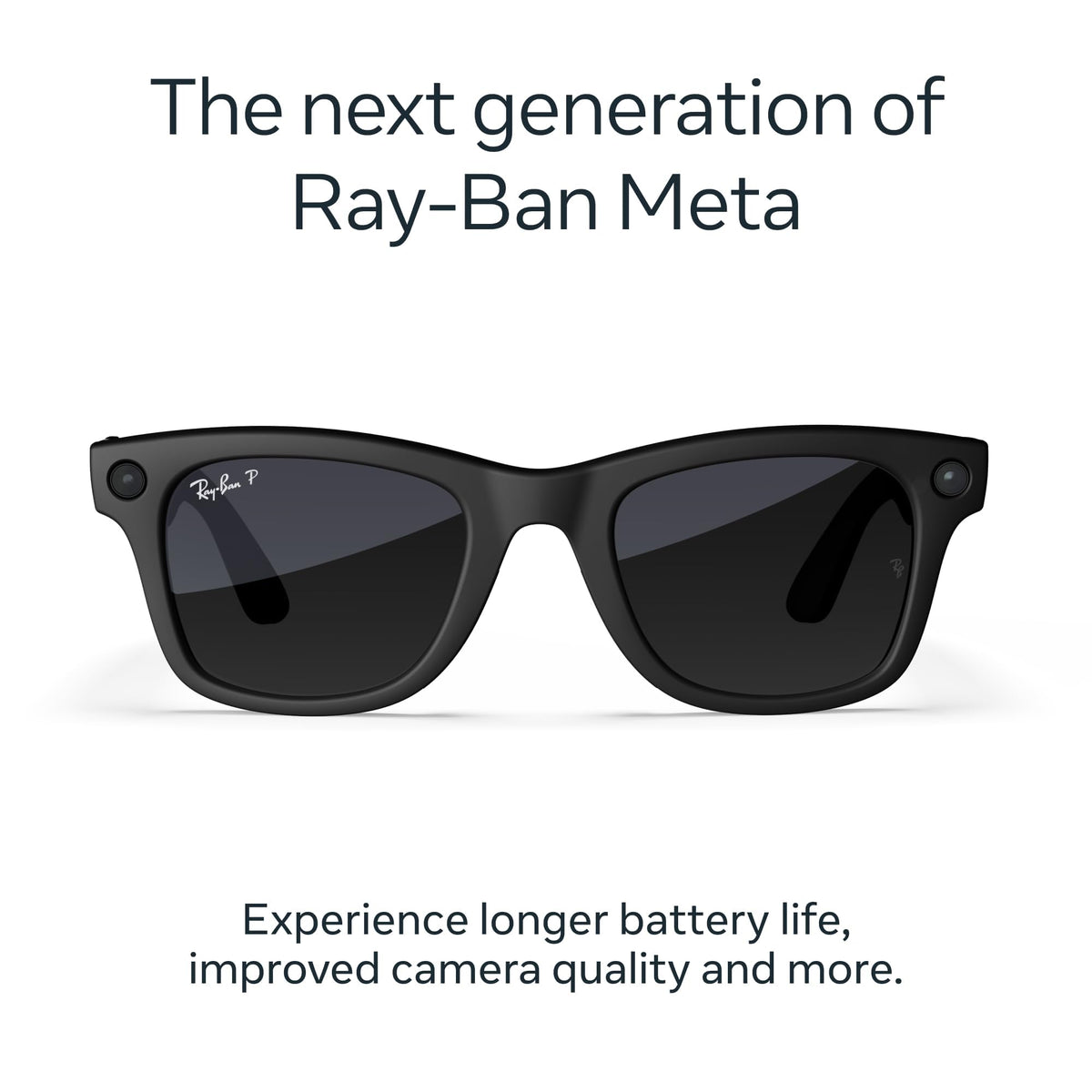 Ray-Ban Meta (Gen 2) Wayfarer, Matte Black, Clear lenses