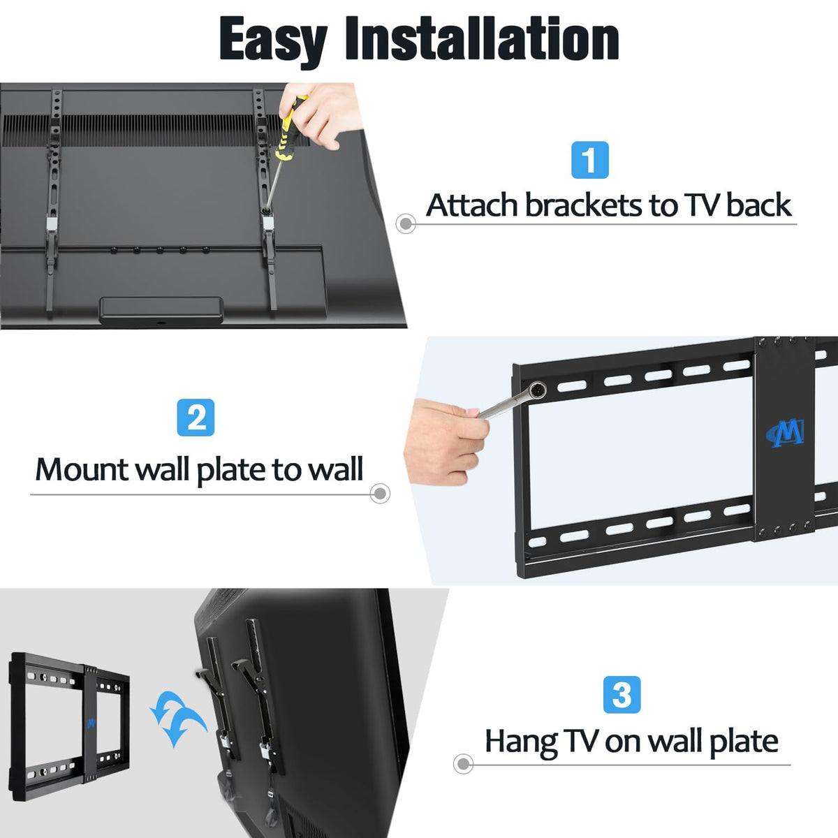 Mounting Dream Full Motion TV Wall Mount for 32-70 Inch TVs up to 110lbs