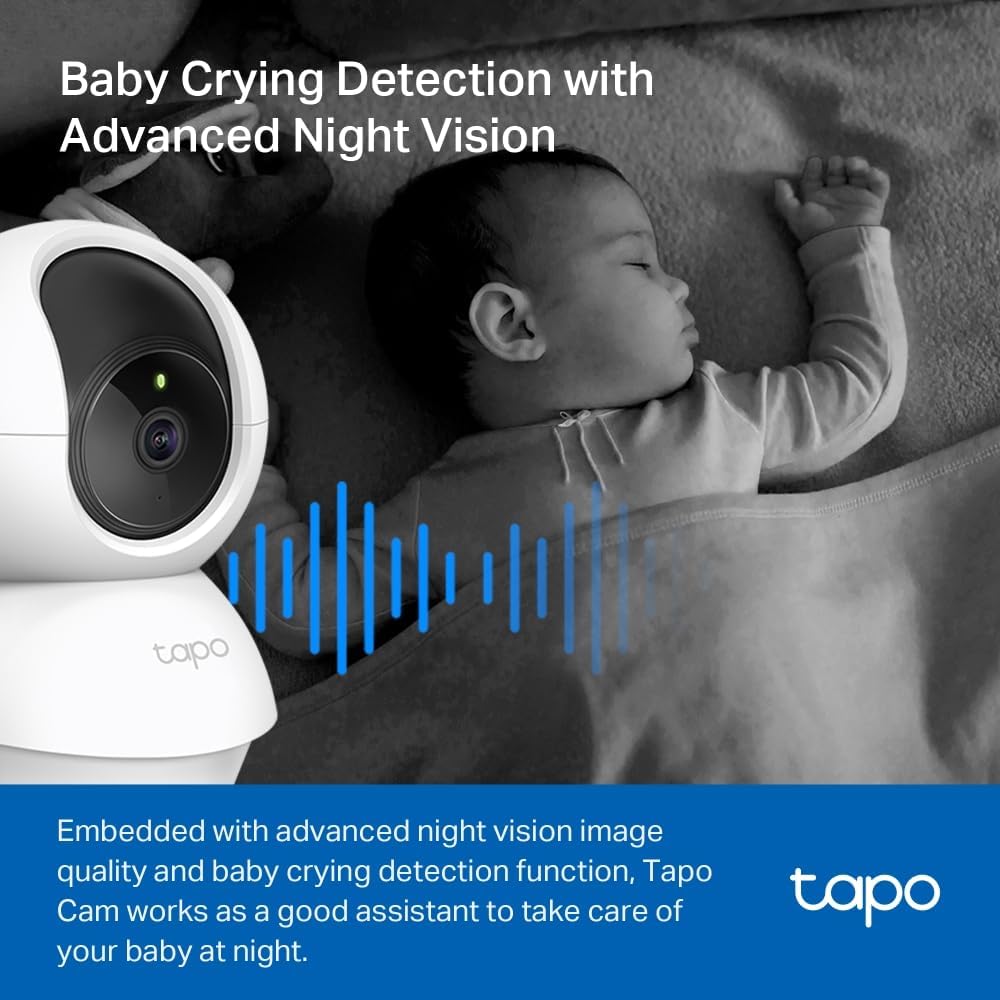 Tapo C210 2K 3MP Pan/Tilt Indoor Security Camera Pet Camera House Security