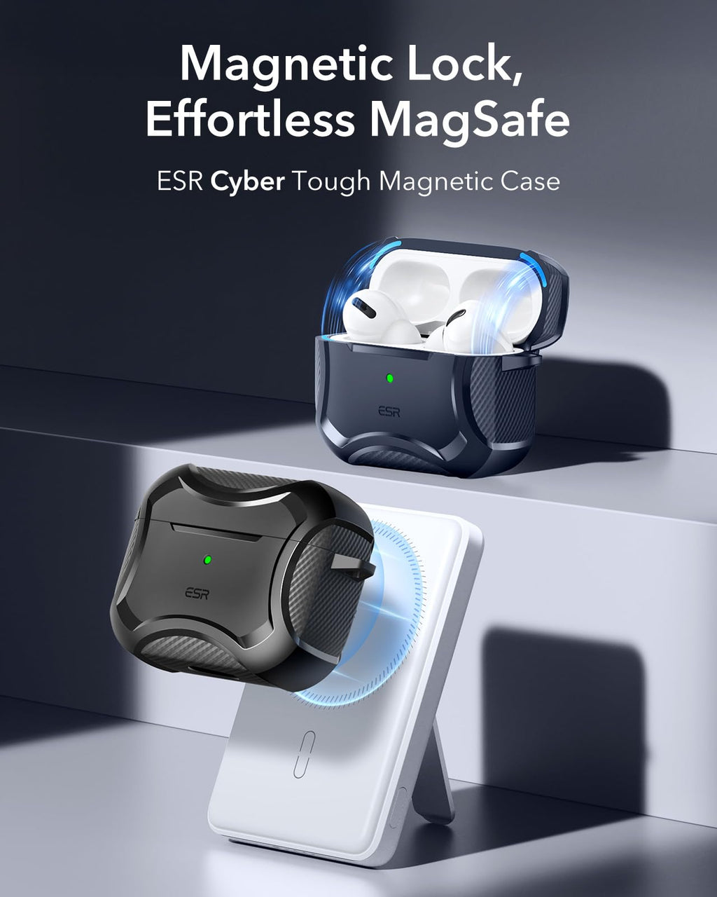 ESR for AirPods Pro 2 Case, Compatible with MagSafe, Navy Blue