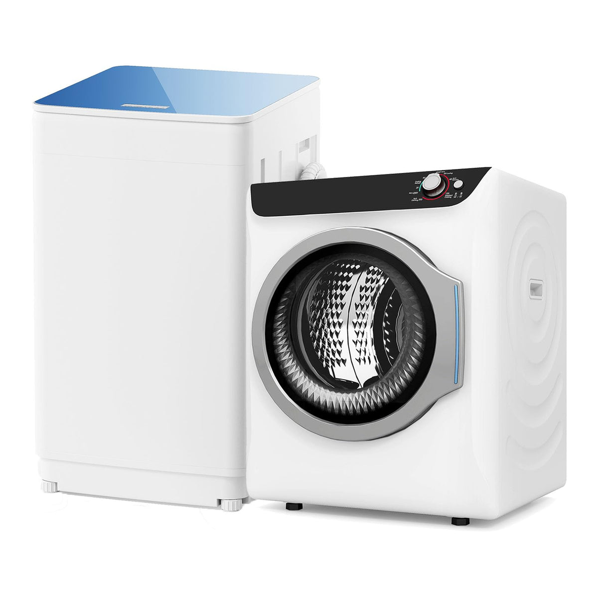 Auertech Portable Washer and Dryer Combo Set, 2.8 CU. FT. Portable Clothes Dryers with Boot Dryer, 28 lbs Fully Automatic Washing Machine, Compact Washer and Dryer for Apartment, RV, Dorm