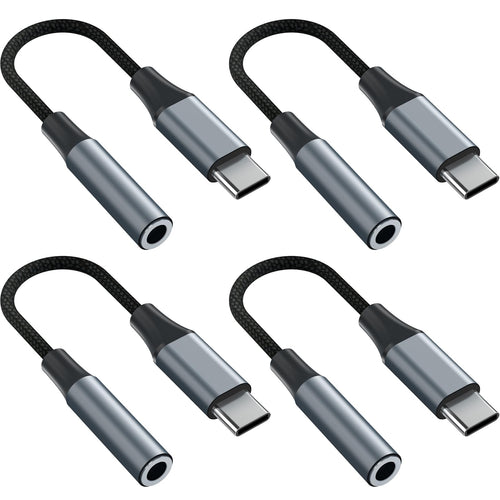2pcs USB C to 3.5mm Female Headphone Jack Adapter
