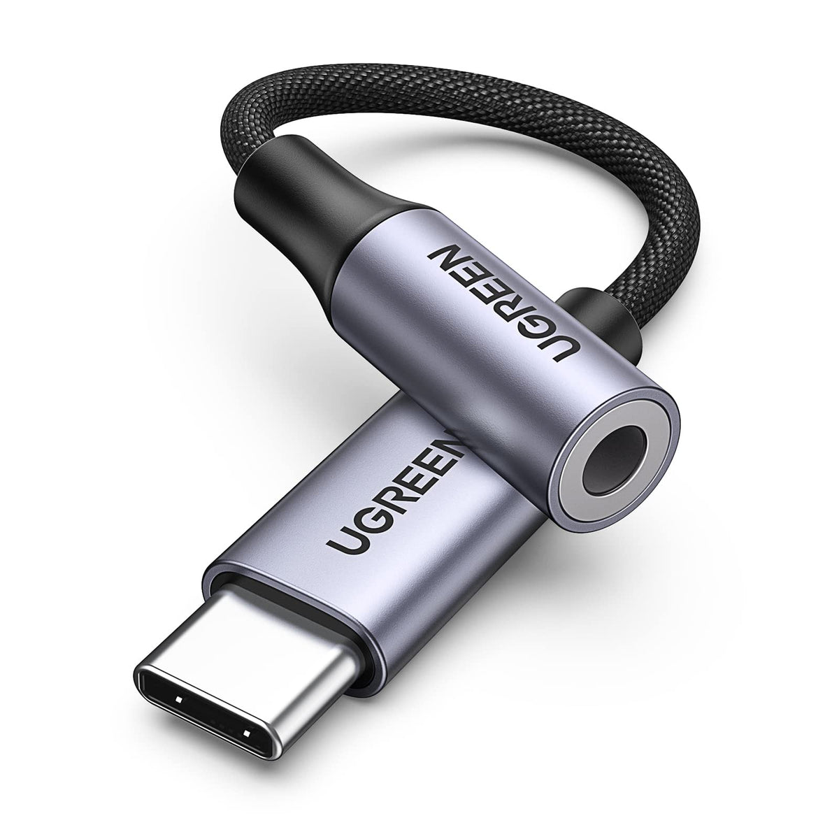 UGREEN 2 Pack USB C to 3.5mm Audio Adapter Type C to Aux 24bit/96kHz, Grey