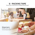 3 Rolls Clear Parcel Tape, 48mm X 66m, Strong Heavy Duty & Low Noise Packing Tape for Packing Boxes, Moving Boxes, and Secure Packaging