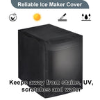 Commercial Ice Maker Cover, Universal Waterproof Shield for Appliances in Home, Garage and Office, Black