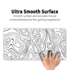 Rcege Large Gaming Mouse Pad Extended Desk Mat with Non Slip Stitched Edge