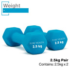 Neoprene Dumbbell Hand Weights Pair Home Exercise for Women Men Arm Pilates Dumbbells in 1kg 1.5kg 2kg 3kg 4kg 5kg 8kg 10kg Set