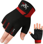 BEAST RAGE Gym Gloves Weight lifting Gloves Training Anti Slip Padded Palm Half Finger Powerlifting Workout Exercise Gloves for Men and Women