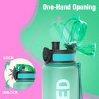 Sahara Sailor Water Bottle 1L, Leakproof Tritan Bottle with Time Marker