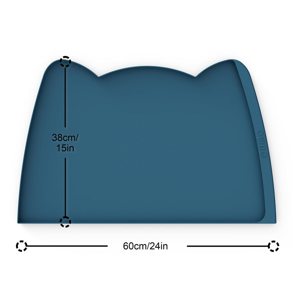 OHMO Silicone Cat Food Mat for Food&Water Bowls, 46x25cm, Honey