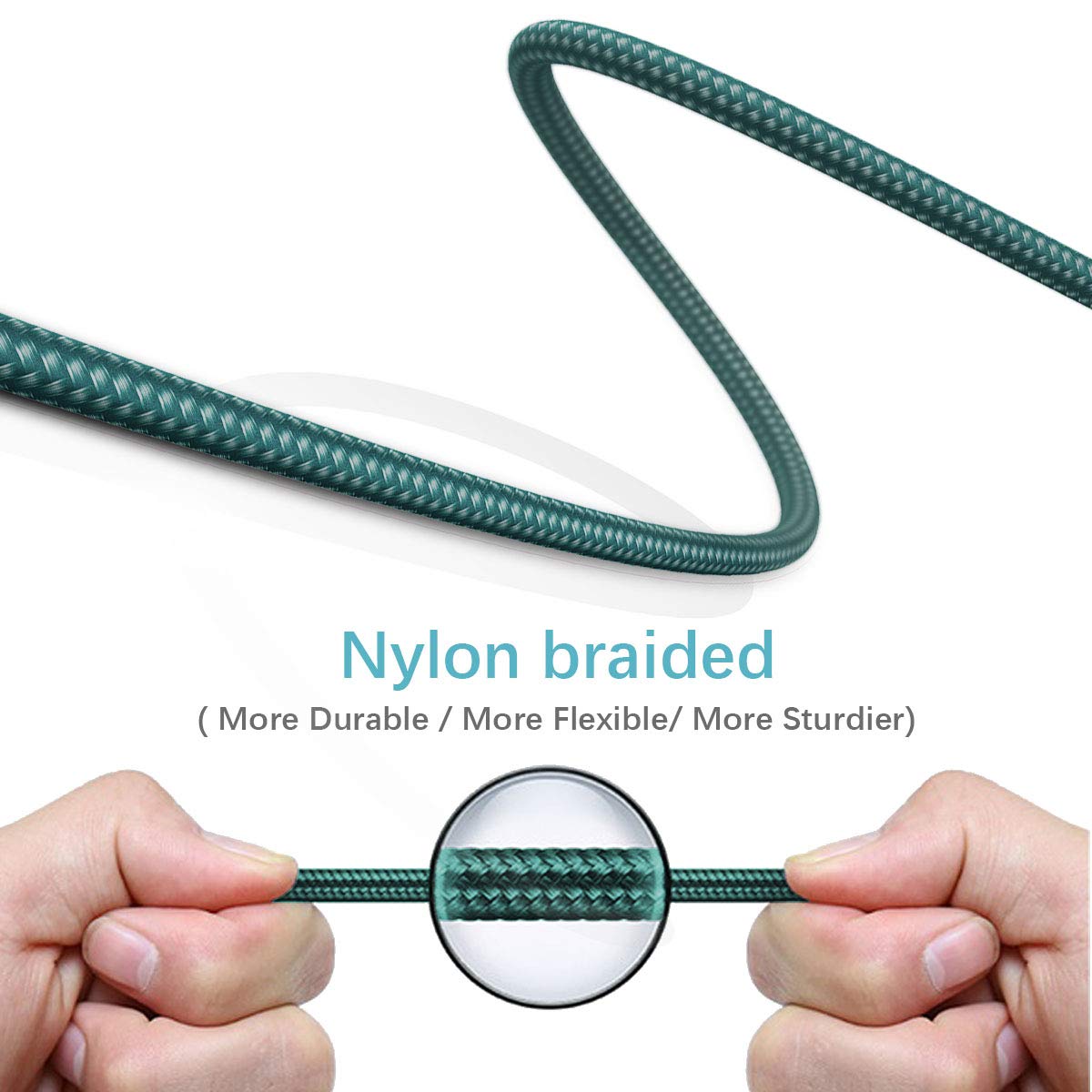 Micro USB Cable,Android charger cable fast charging cable1M Braided Micro USB Charger cable Compatible with Samsung S7/S6/S5, HTC, Huawei, Sony, Nexus, Nokia, Tablet,PS4 and More