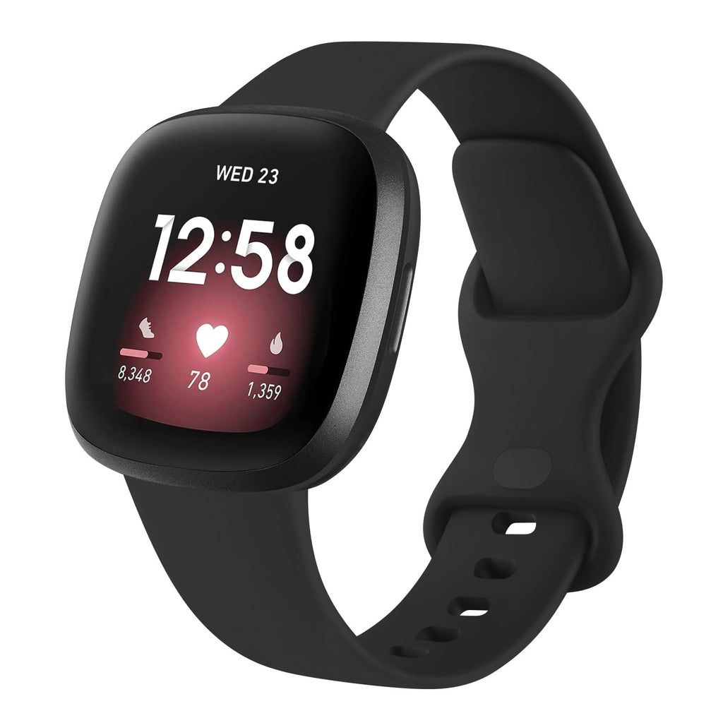 AK Straps for Fitbit Sense 2/Fitbit Sense/Fitbit Versa 4/Fitbit Versa 3 Straps for Women Men,Silicone Sport Classic Soft Replacement Straps Compatible with Fitbit Versa 3/Versa 4/Sense/Sense 2