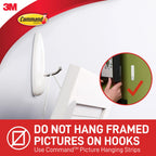 Command Medium Designer Hooks, 6 White Hooks and 9 Adhesive Strips