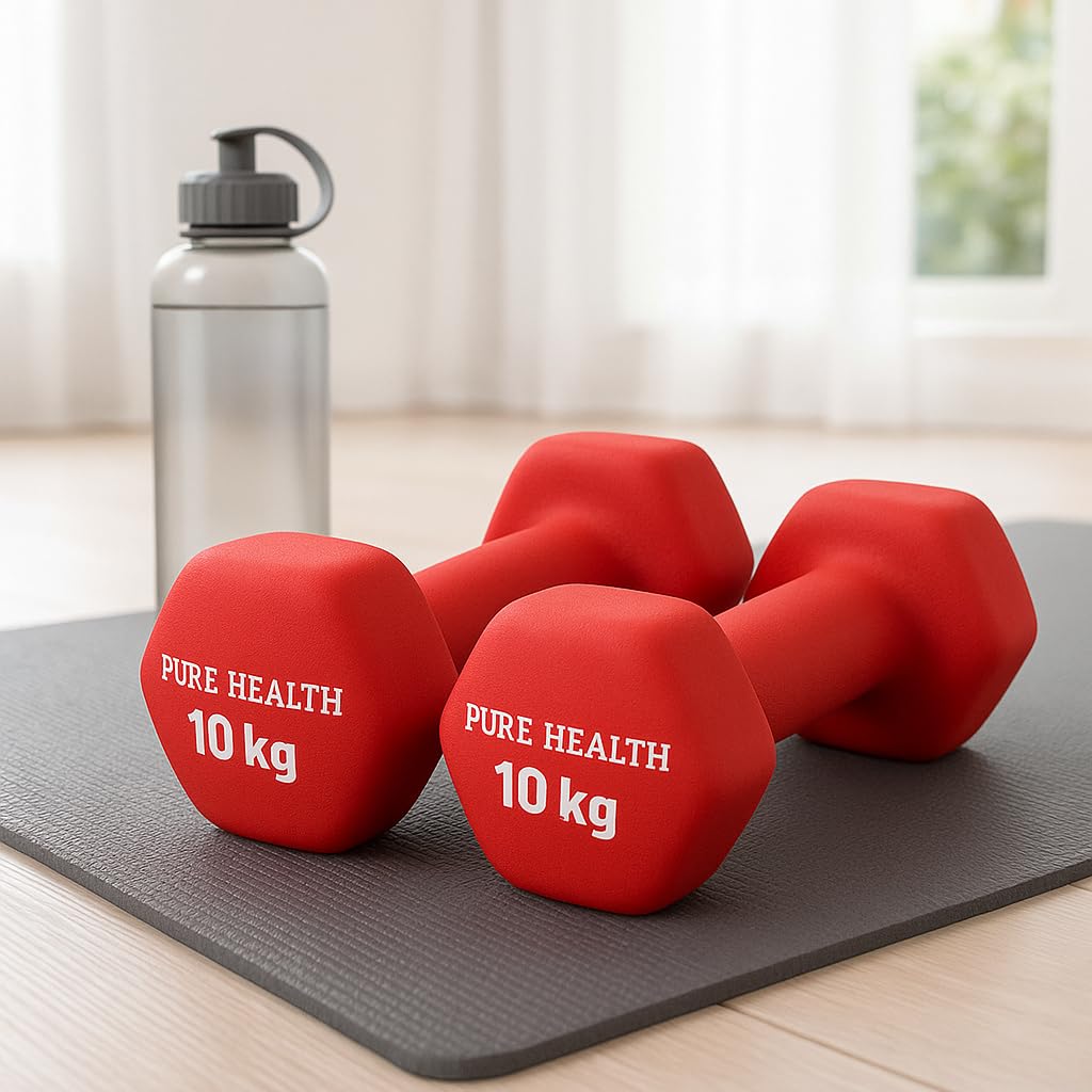 Neoprene Dumbbell Hand Weights Pair Home Exercise for Women Men Arm Pilates Dumbbells in 1kg 1.5kg 2kg 3kg 4kg 5kg 8kg 10kg Set