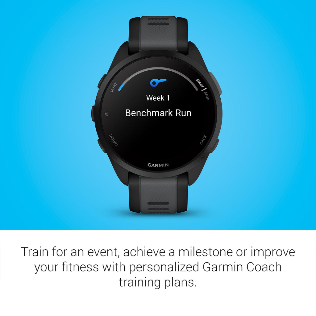 Garmin Forerunner® 165, Running Smartwatch, 43mm, Black