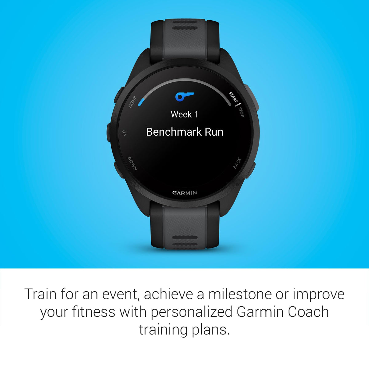 Garmin Forerunner® 165, Running Smartwatch, 43mm, Black