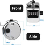 tally counter, 4-digit clicker counter, Metal hand tally counters clicker for counting, golf scoring