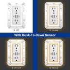 Multi Plug Wall Outlet Surge Protector with 6-Outlet & 4 USB Ports(2USB-C)