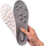 Original Stepprs Comfort Boosting Massage Insoles, 4D Memory Foam Thermal Insoles with Arch Support for Men and Women (Orange, EU 37-38)