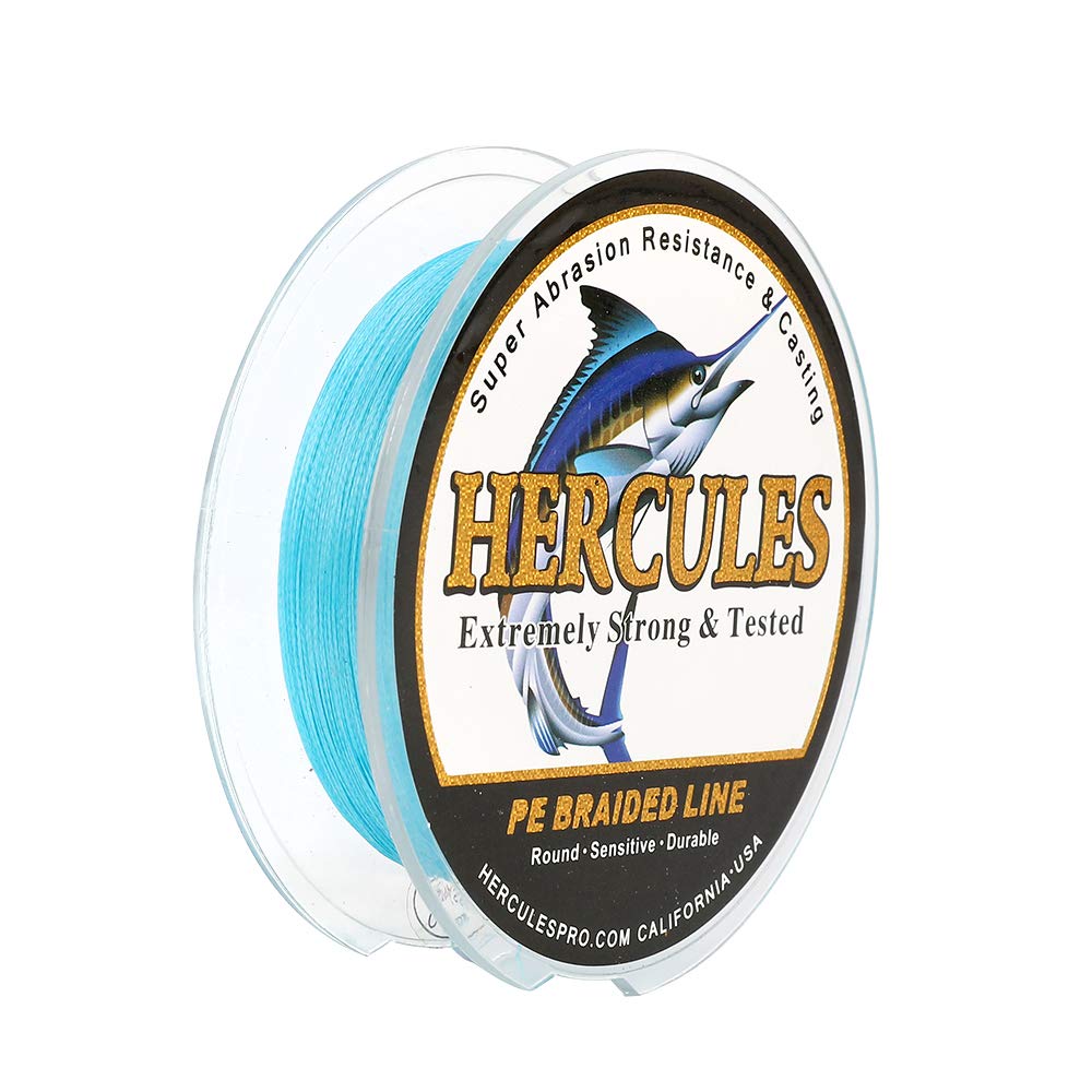 Hercules Braided Fishing Line 4 Strands 100m-2000m 6lb-100lb Super Strong PE Fishing Wire Multifilament Fishing Lines for Saltwater & Freshwater Fishing