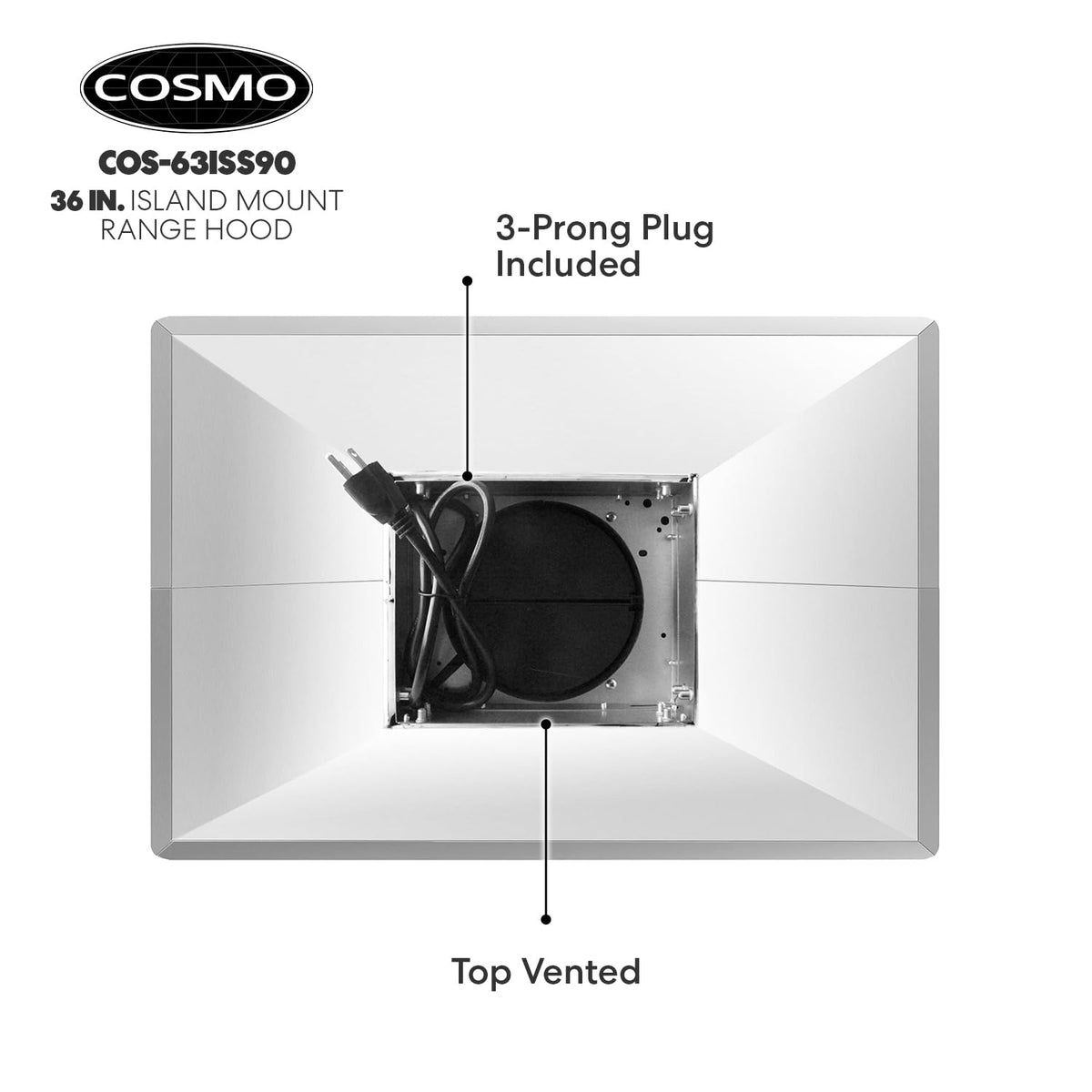 30 in. Lumin Coll 380 CFM Ducted Island Range Hood, LED, Stainless Steel