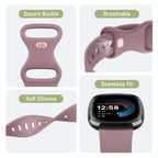 AK Straps for Fitbit Sense 2/Fitbit Sense/Fitbit Versa 4/Fitbit Versa 3 Straps for Women Men,Silicone Sport Classic Soft Replacement Straps Compatible with Fitbit Versa 3/Versa 4/Sense/Sense 2