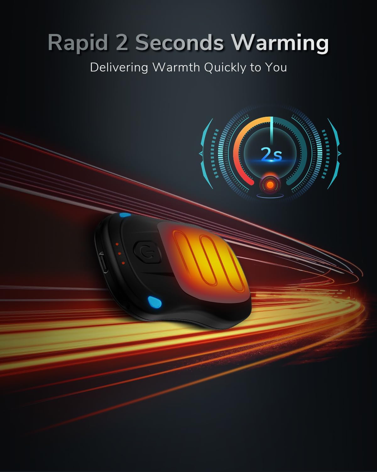 Hand Warmers 2 Pack, Rechargeable Hand Warmer with 20Hrs Warmth Time, Electric Hand Warmers 3 Levels Heating, Portable Handwarmers for Pockets and Gloves in Cold Winter, Gifts for Christmas
