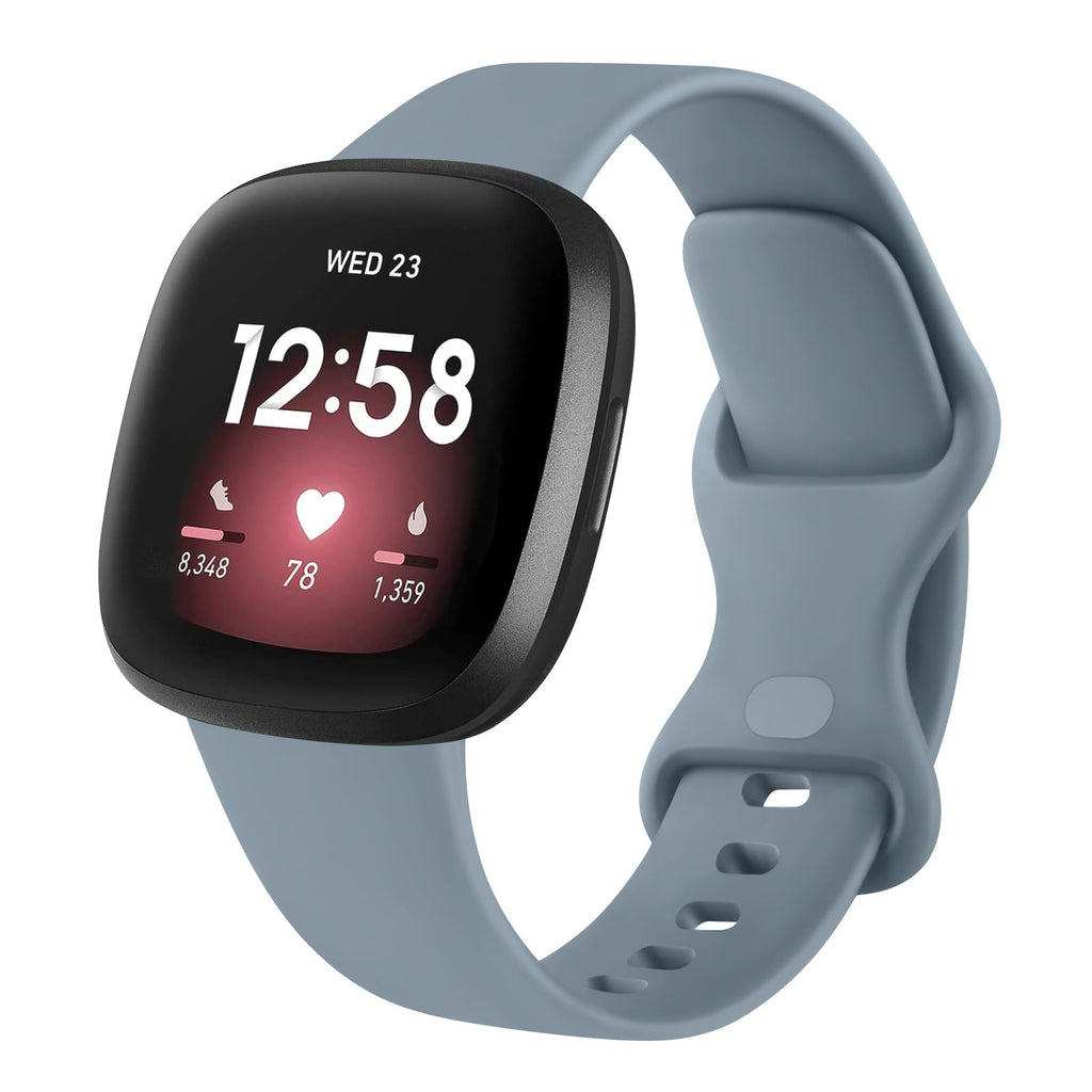 AK Straps for Fitbit Sense 2/Fitbit Sense/Fitbit Versa 4/Fitbit Versa 3 Straps for Women Men,Silicone Sport Classic Soft Replacement Straps Compatible with Fitbit Versa 3/Versa 4/Sense/Sense 2